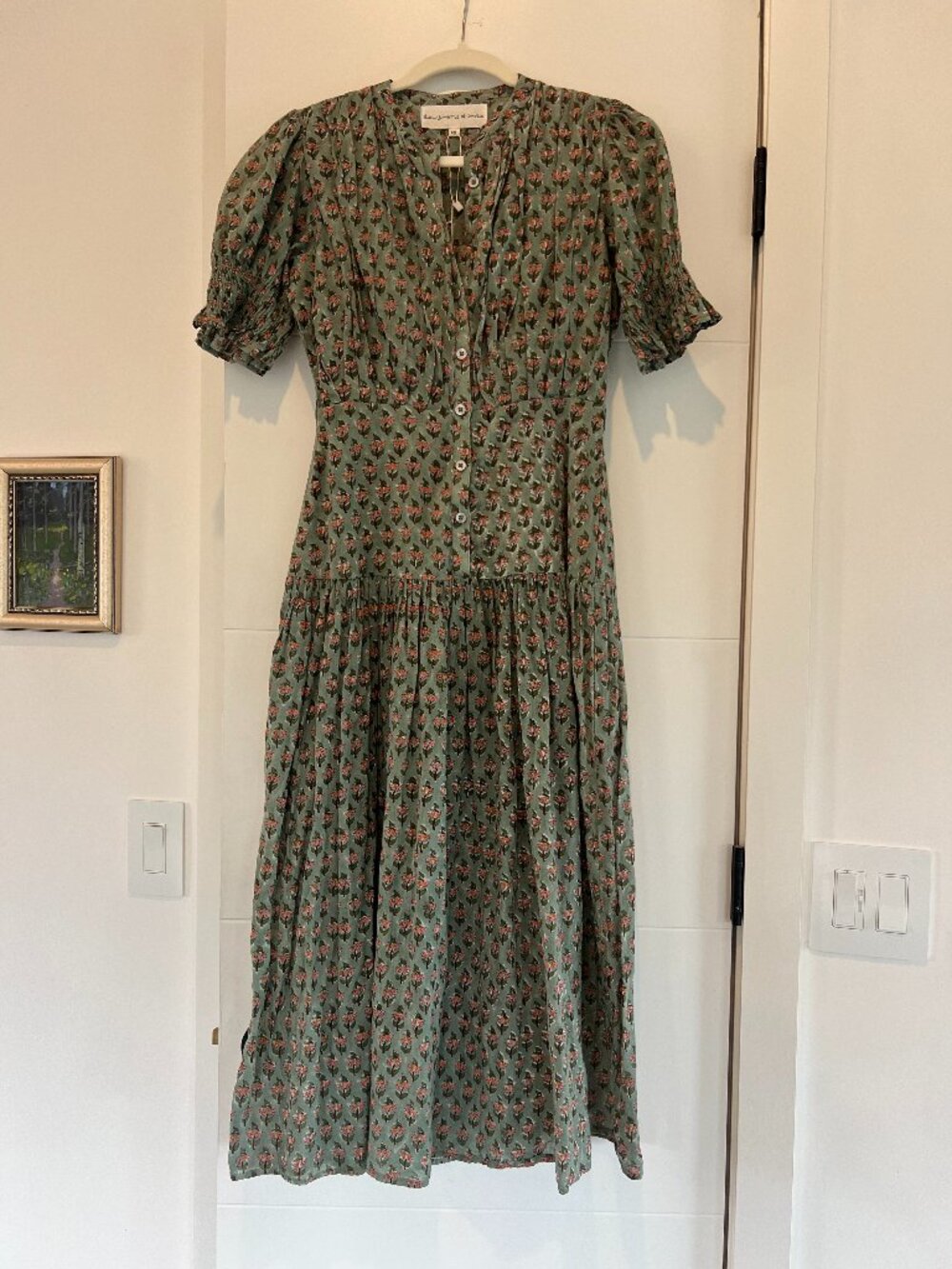 Daughters of India Prairie Dress Sage Size XS - Picture 4 of 6